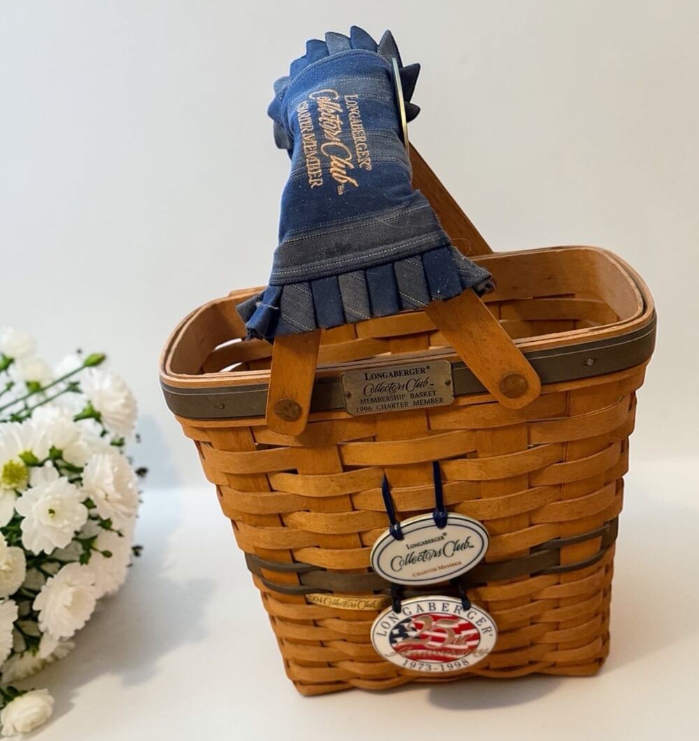 Longaberger Collectors Club Membership Basket 1996 Charter Member Signed 3391-62